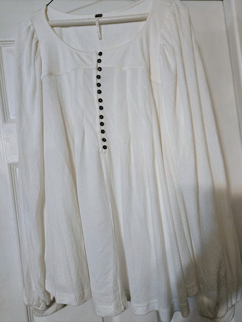 NWT Free People Devin Ivory Long Sleeve Blouse